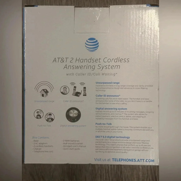 AT&T CL82215 2 Handset Cordless Answering System with Caller ID/Call Waiting - Picture 3 of 14